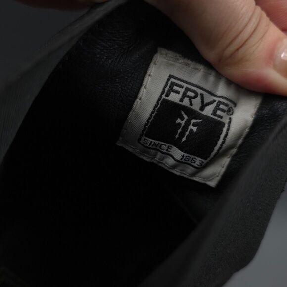 FRYE Stone Harness Chelsea Boots Black Boho Grunge Moto Biker Western Cowboy 9 - Picture 2 of 14